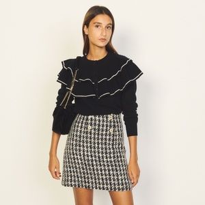 Sandro fancy tweed skirt